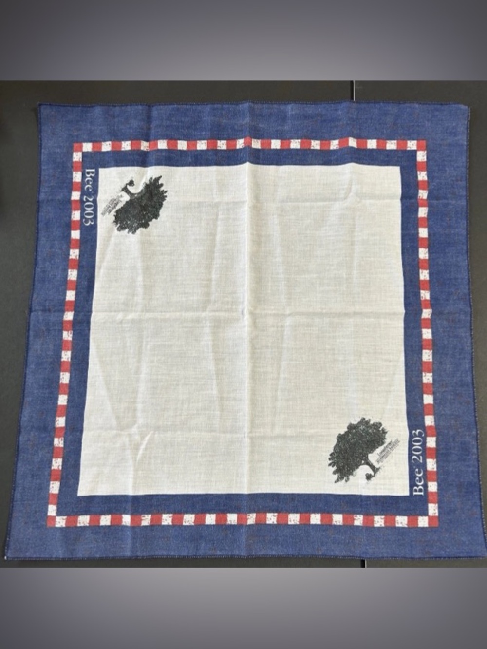 Vtg Longaberger 2003 Bee Handkerchief Scarf Basket Liner Country Made USA